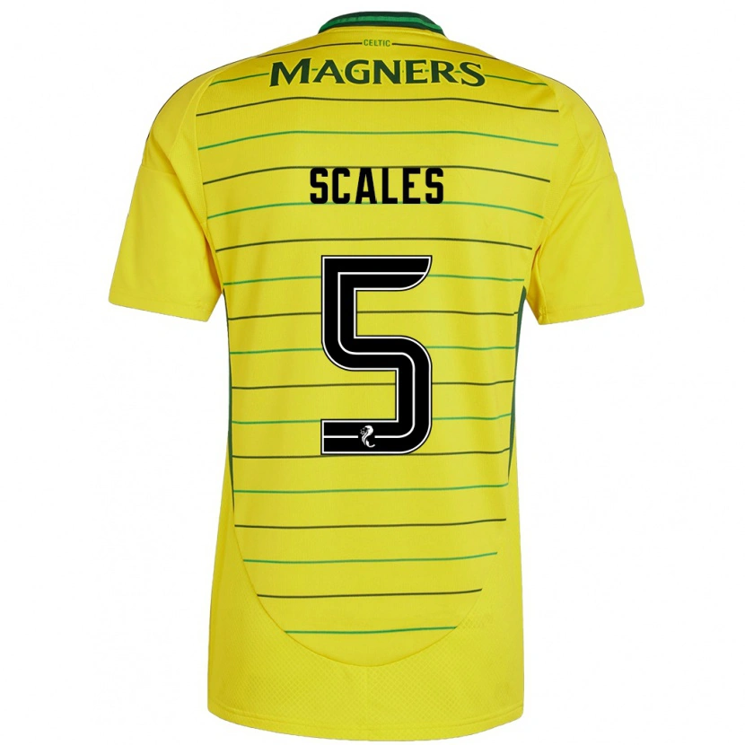 Danxen Kinder Liam Scales #5 Gelb Auswärtstrikot Trikot 2024/25 T-Shirt