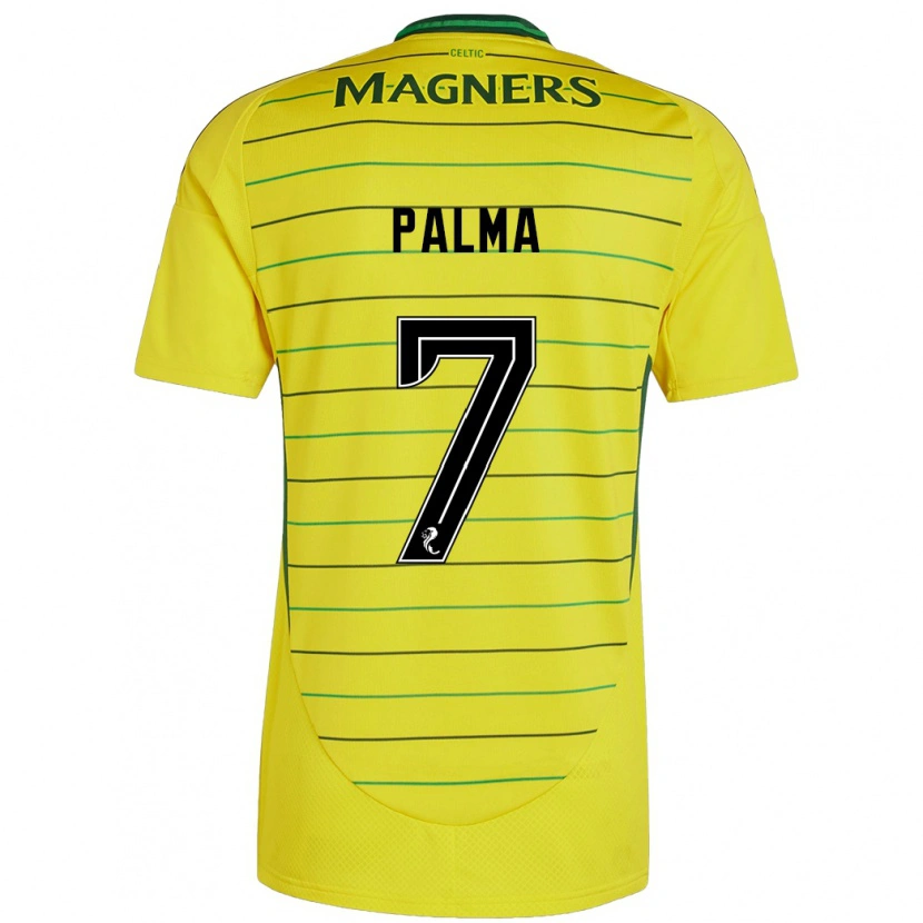 Danxen Kinder Luis Palma #7 Gelb Auswärtstrikot Trikot 2024/25 T-Shirt
