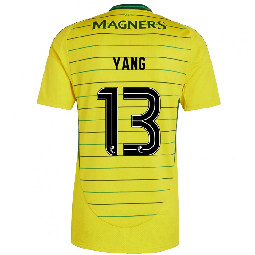 Danxen Kinder Hyun-Jun Yang #13 Gelb Auswärtstrikot Trikot 2024/25 T-Shirt