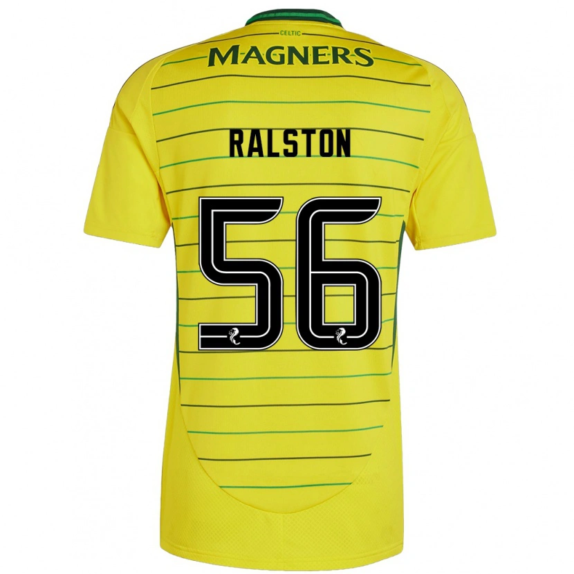 Danxen Kinder Anthony Ralston #56 Gelb Auswärtstrikot Trikot 2024/25 T-Shirt