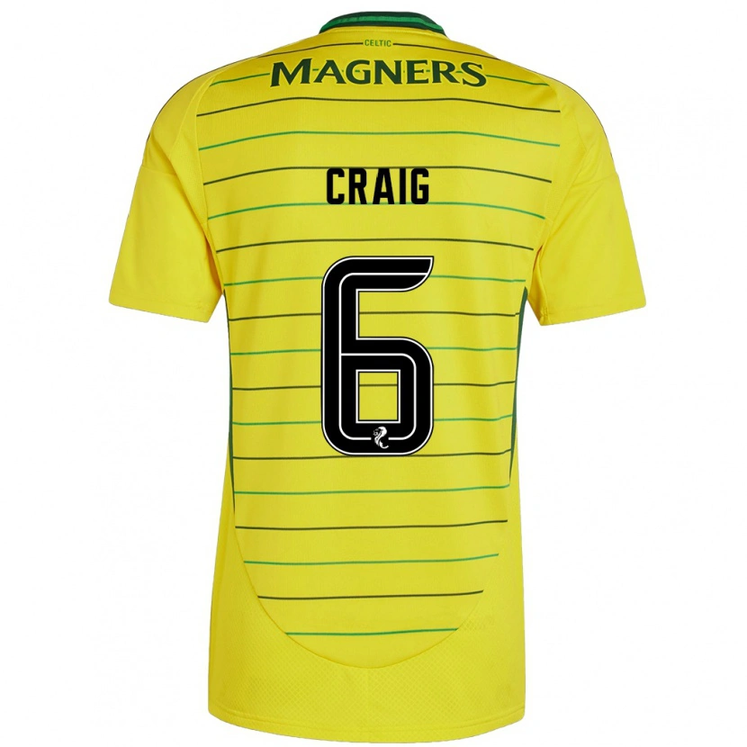 Danxen Kinder Chloe Craig #6 Gelb Auswärtstrikot Trikot 2024/25 T-Shirt