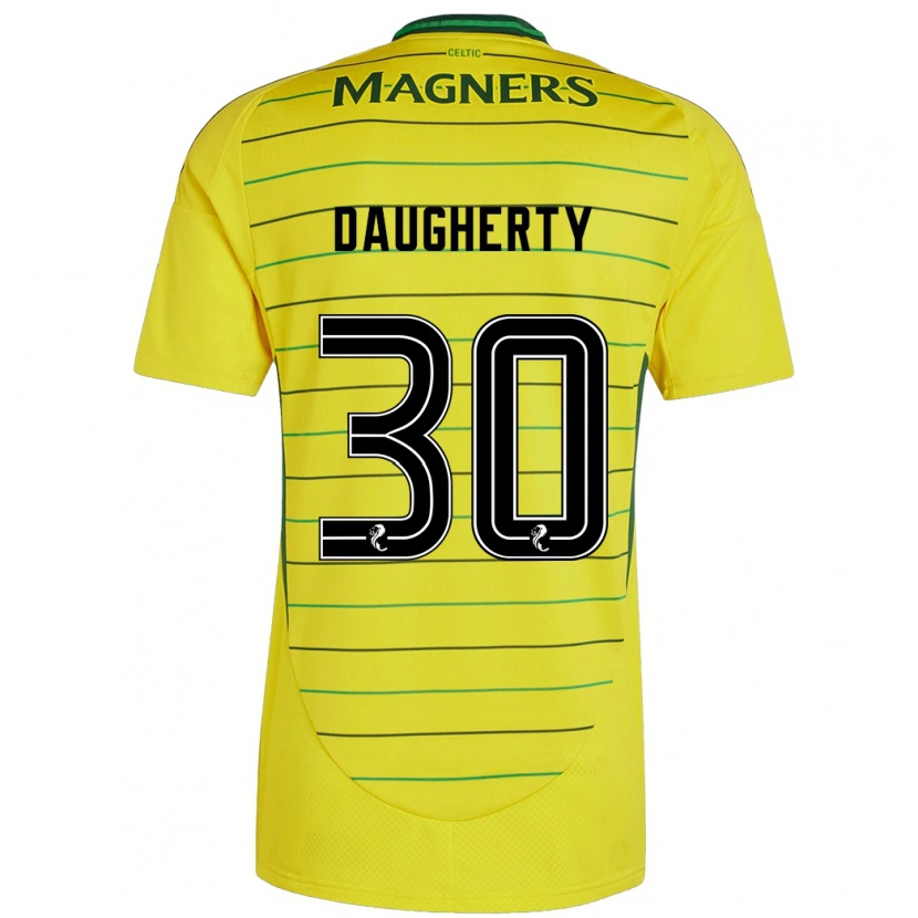 Danxen Kinder Kelsey Daugherty #30 Gelb Auswärtstrikot Trikot 2024/25 T-Shirt