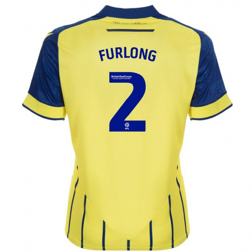Danxen Kinder Darnell Furlong #2 Gelb Blau Auswärtstrikot Trikot 2024/25 T-Shirt