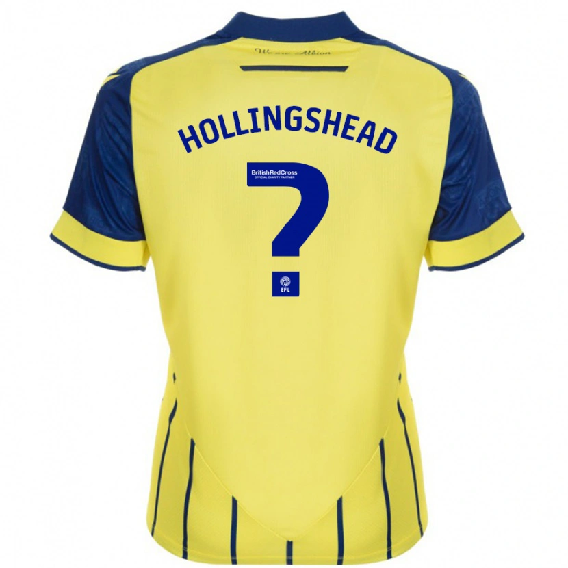 Danxen Kinder Ronnie Hollingshead #0 Gelb Blau Auswärtstrikot Trikot 2024/25 T-Shirt