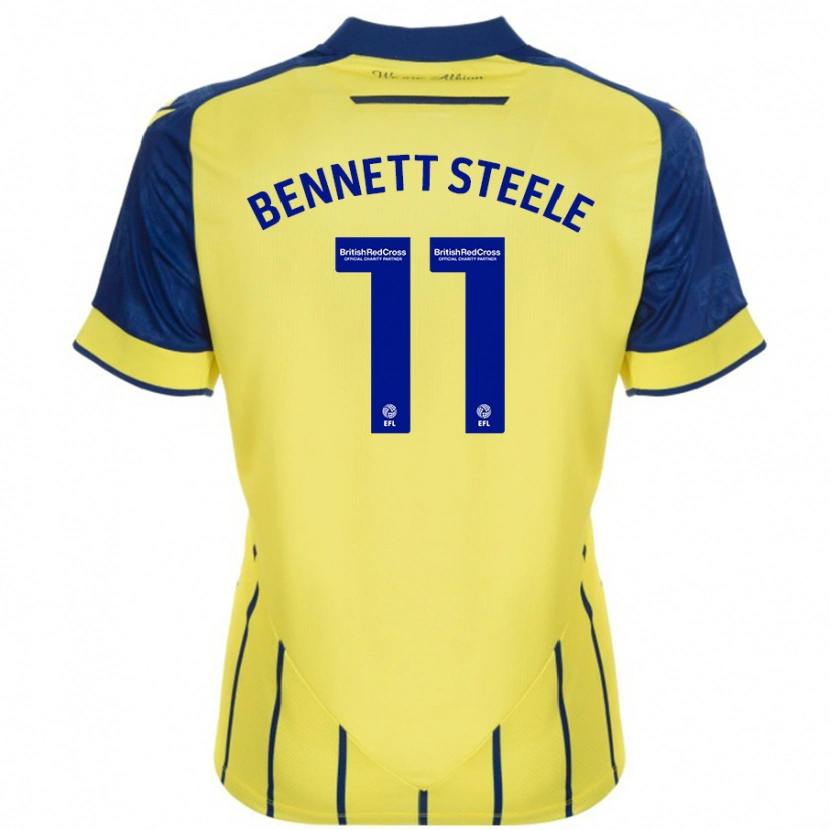 Danxen Kinder Lizzie Bennett-Steele #11 Gelb Blau Auswärtstrikot Trikot 2024/25 T-Shirt