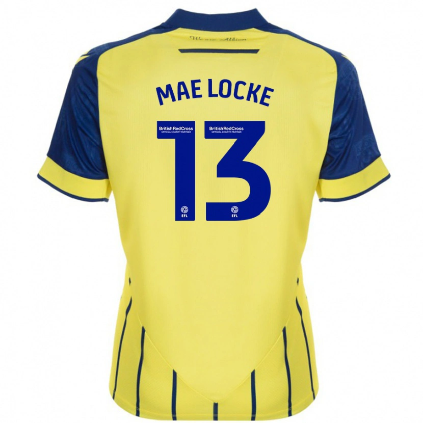 Danxen Kinder Ellie Mae Locke #13 Gelb Blau Auswärtstrikot Trikot 2024/25 T-Shirt
