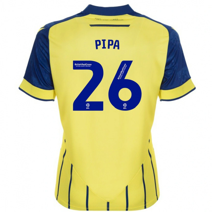 Danxen Kinder Pipa #26 Gelb Blau Auswärtstrikot Trikot 2024/25 T-Shirt