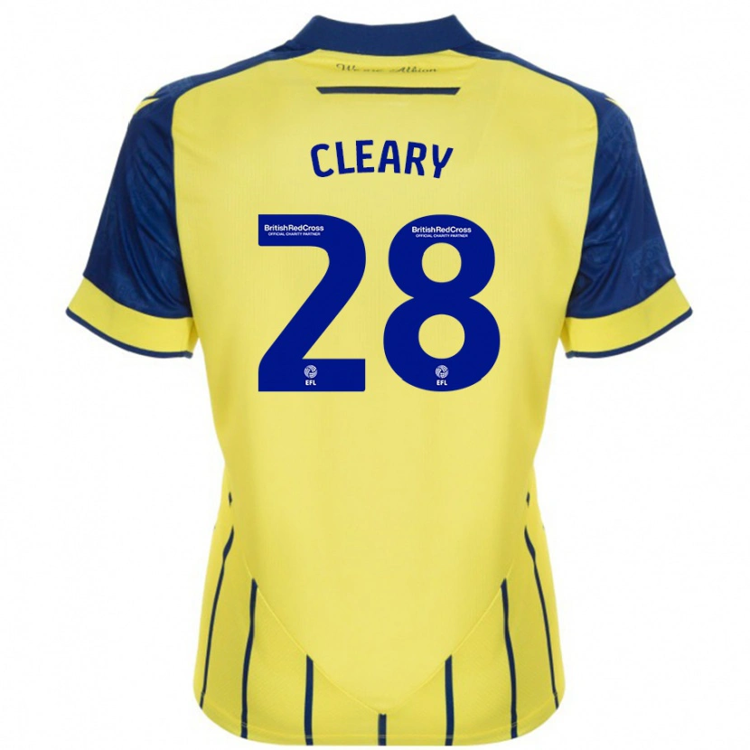 Danxen Kinder Reyes Cleary #28 Gelb Blau Auswärtstrikot Trikot 2024/25 T-Shirt