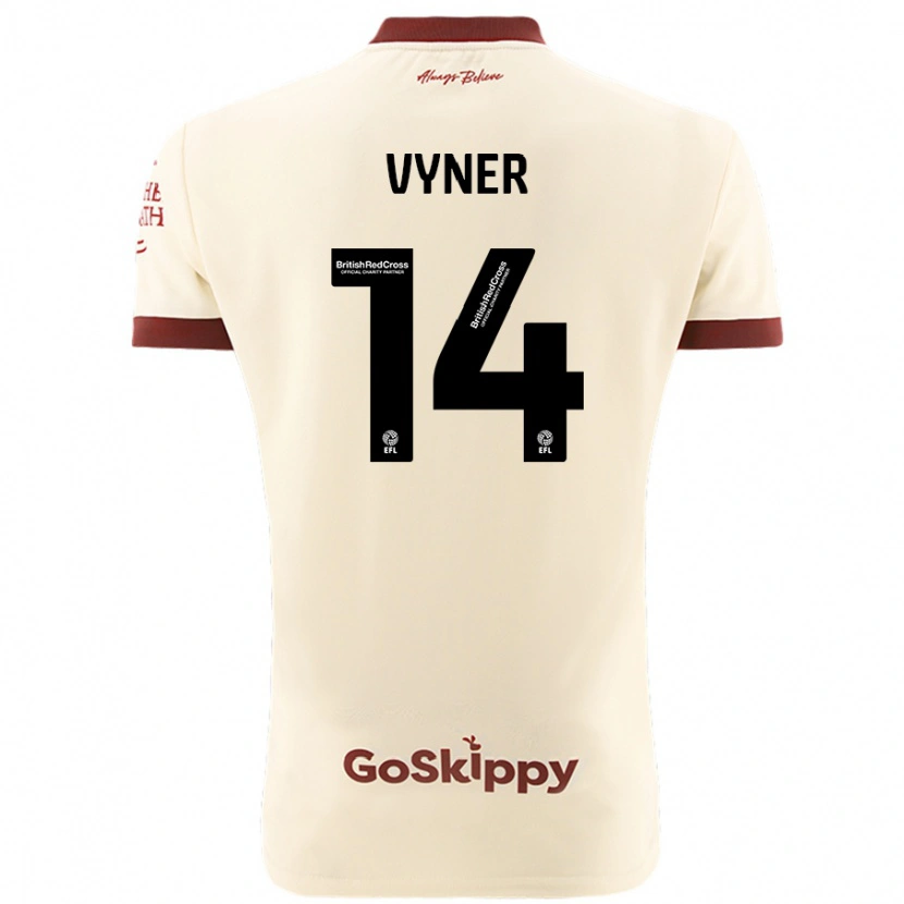 Danxen Kinder Zak Vyner #14 Cremeweiß Auswärtstrikot Trikot 2024/25 T-Shirt