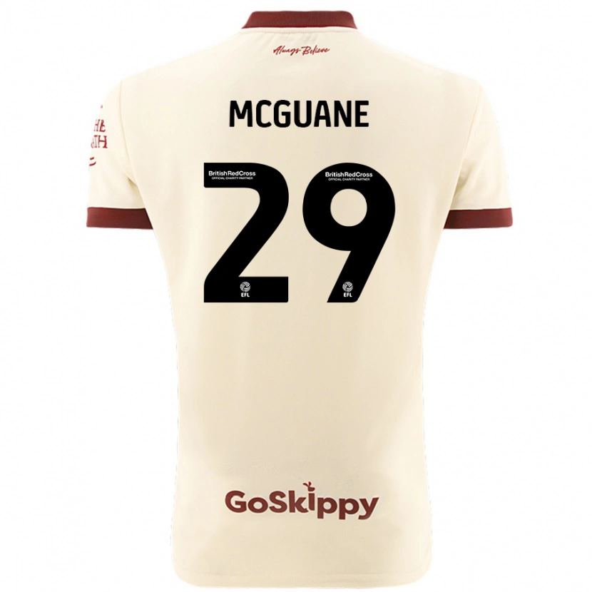 Danxen Kinder Marcus Mcguane #29 Cremeweiß Auswärtstrikot Trikot 2024/25 T-Shirt