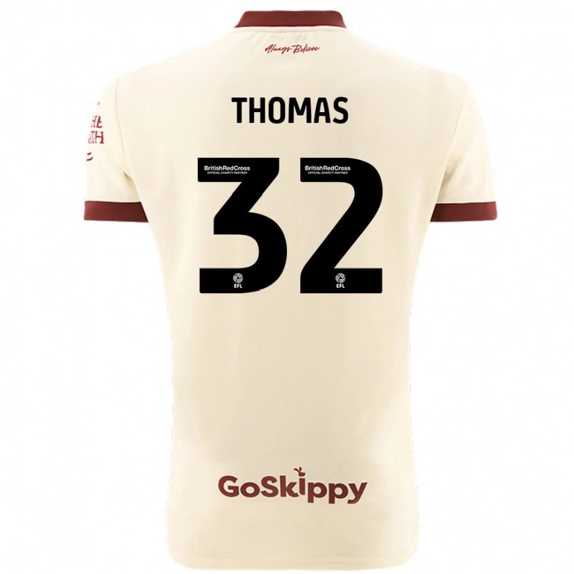 Danxen Kinder Lewis Thomas #32 Cremeweiß Auswärtstrikot Trikot 2024/25 T-Shirt