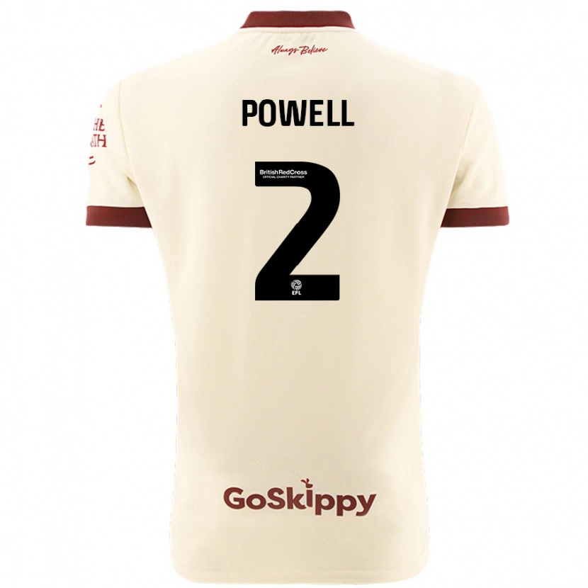 Danxen Kinder Ella Powell #2 Cremeweiß Auswärtstrikot Trikot 2024/25 T-Shirt