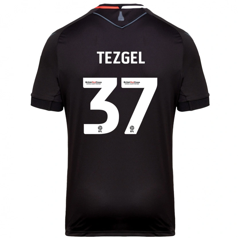 Danxen Kinder Emre Tezgel #37 Schwarz Auswärtstrikot Trikot 2024/25 T-Shirt
