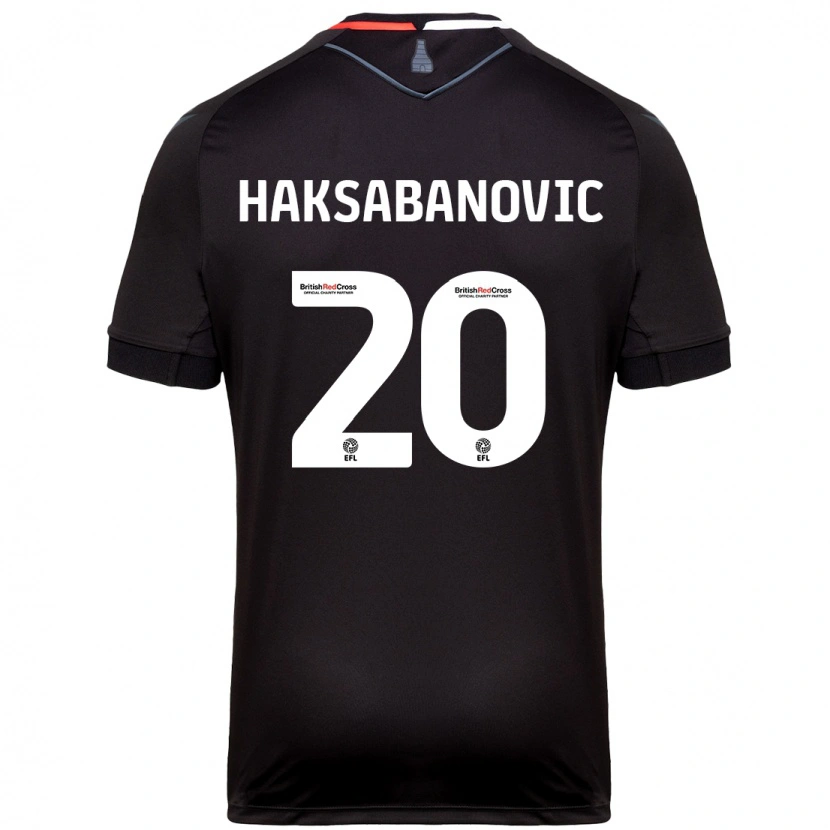 Danxen Kinder Sead Hakšabanović #20 Schwarz Auswärtstrikot Trikot 2024/25 T-Shirt