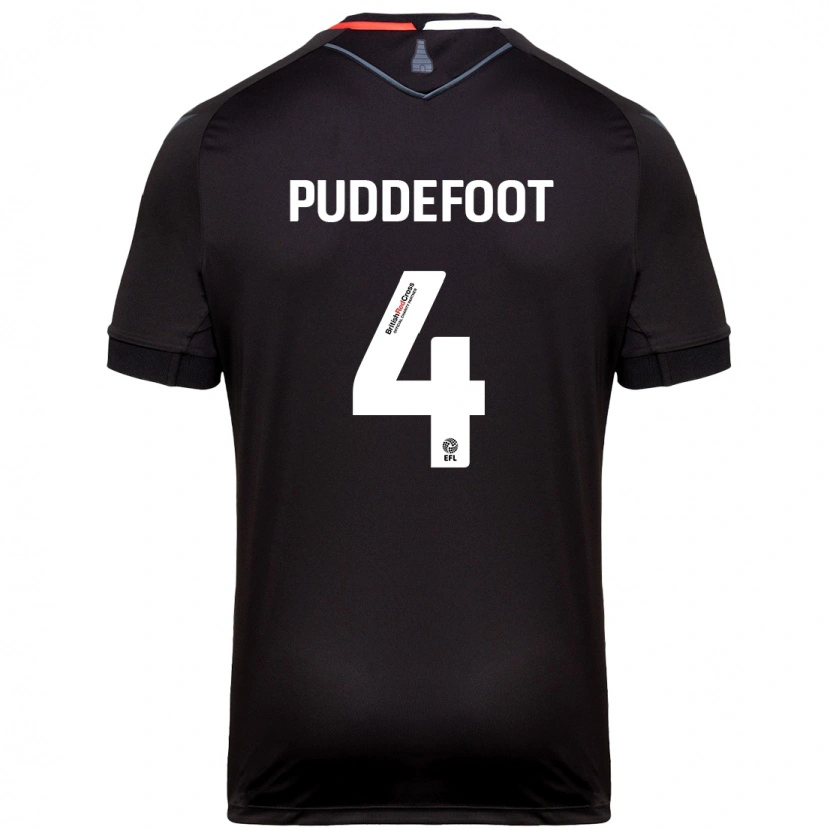 Danxen Kinder Danielle Puddefoot #4 Schwarz Auswärtstrikot Trikot 2024/25 T-Shirt