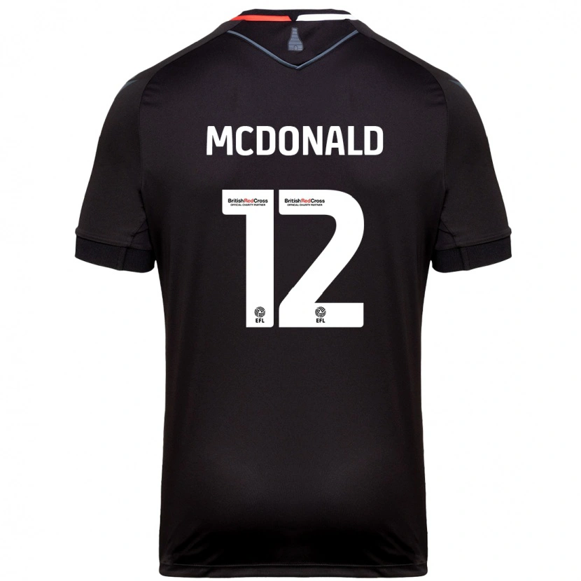 Danxen Kinder Kayleigh Mcdonald #12 Schwarz Auswärtstrikot Trikot 2024/25 T-Shirt
