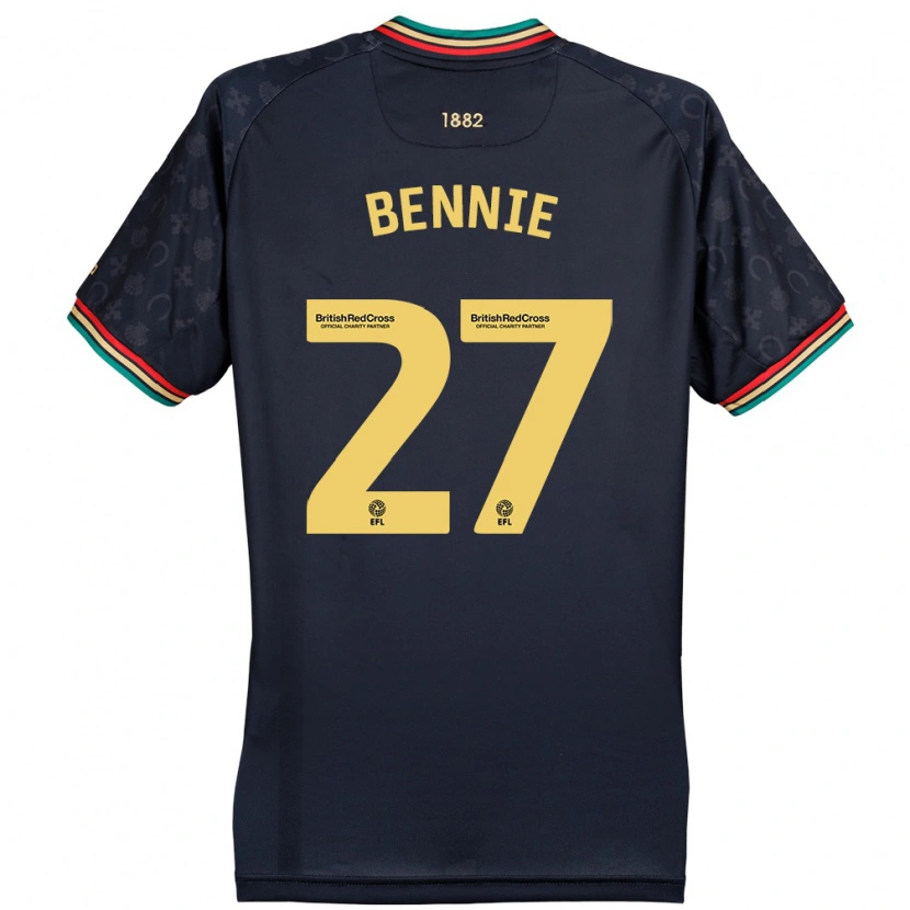 Danxen Kinder Daniel Bennie #27 Dunkelmarineblau Auswärtstrikot Trikot 2024/25 T-Shirt