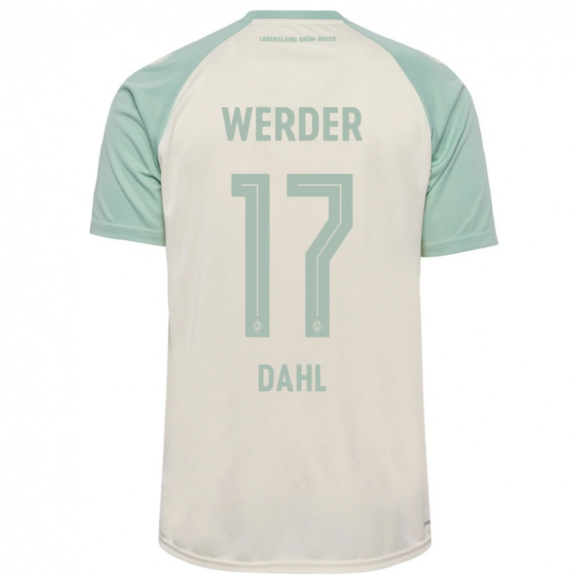 Danxen Kinder Amira Dahl #17 Cremeweiß Hellgrün Auswärtstrikot Trikot 2024/25 T-Shirt