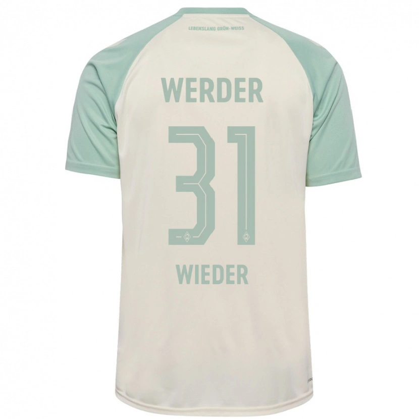 Danxen Kinder Verena Wieder #31 Cremeweiß Hellgrün Auswärtstrikot Trikot 2024/25 T-Shirt