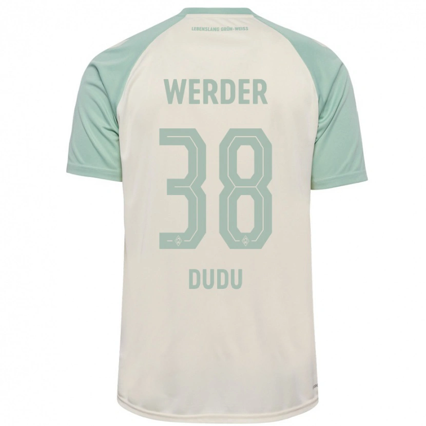 Danxen Kinder Dudu #38 Cremeweiß Hellgrün Auswärtstrikot Trikot 2024/25 T-Shirt