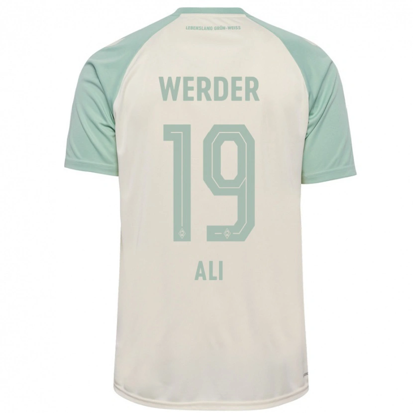 Danxen Kinder Rok Ali #19 Cremeweiß Hellgrün Auswärtstrikot Trikot 2024/25 T-Shirt