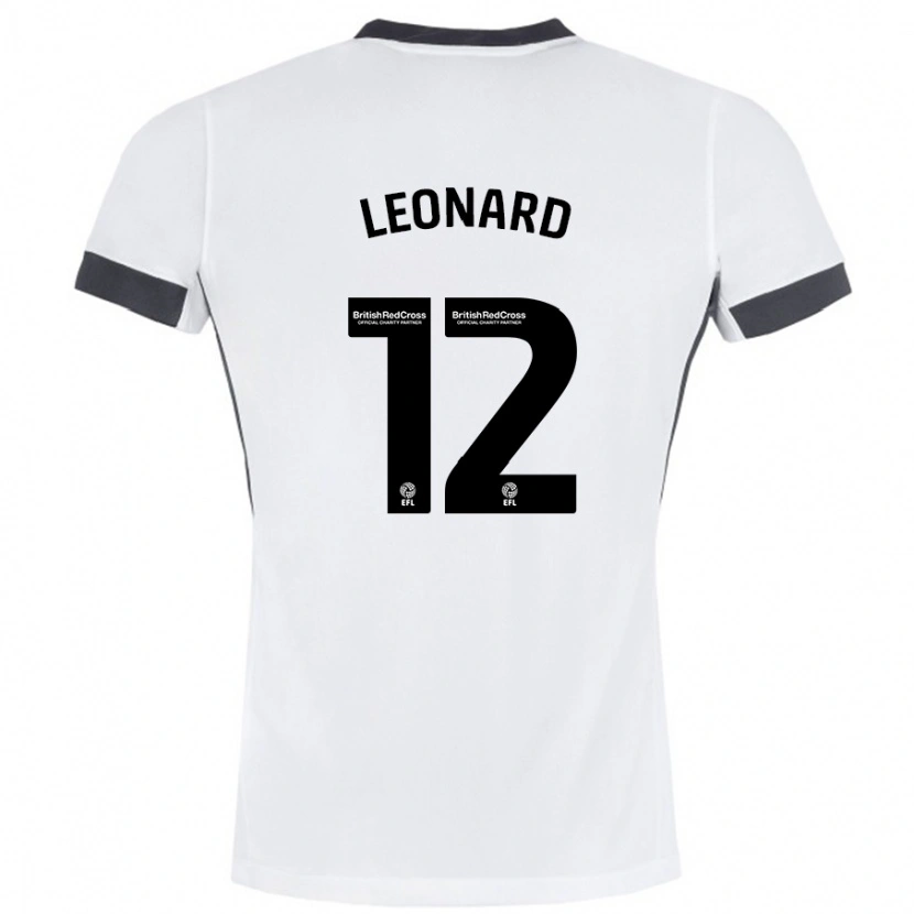 Danxen Kinder Marc Leonard #12 Weiß Schwarz Auswärtstrikot Trikot 2024/25 T-Shirt