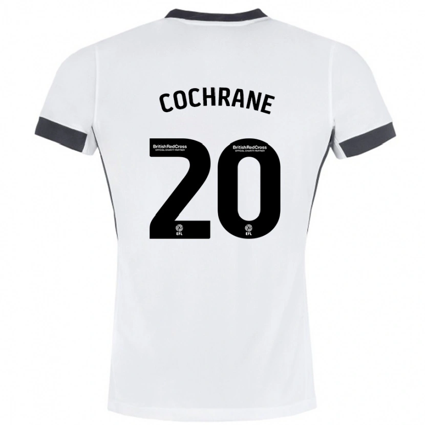 Danxen Kinder Alex Cochrane #20 Weiß Schwarz Auswärtstrikot Trikot 2024/25 T-Shirt
