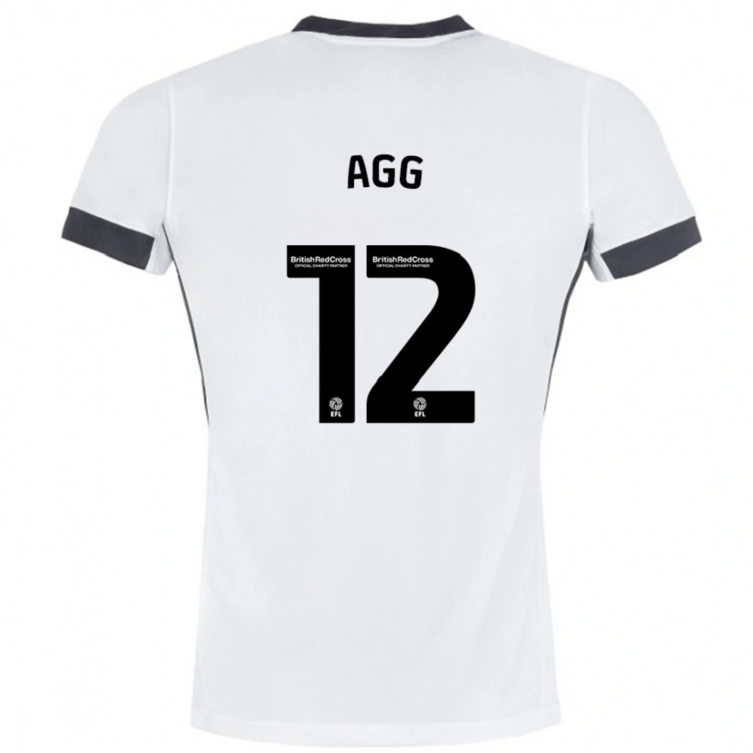 Danxen Kinder Lily Agg #12 Weiß Schwarz Auswärtstrikot Trikot 2024/25 T-Shirt