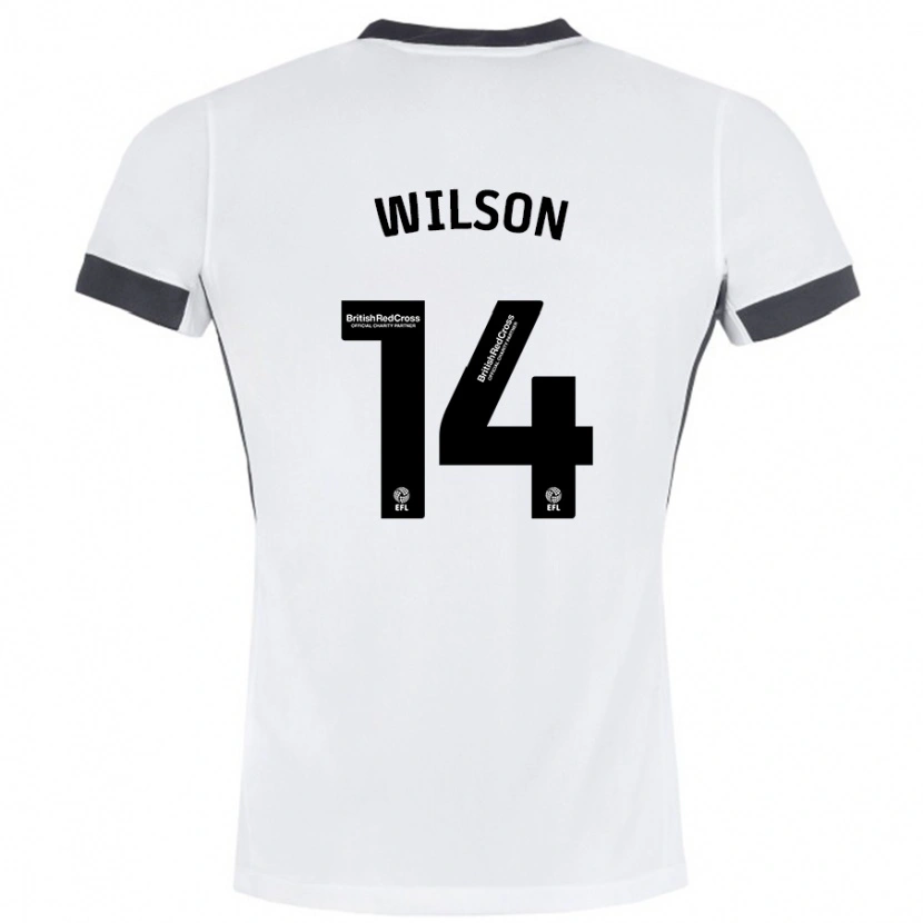 Danxen Kinder Siobhan Wilson #14 Weiß Schwarz Auswärtstrikot Trikot 2024/25 T-Shirt
