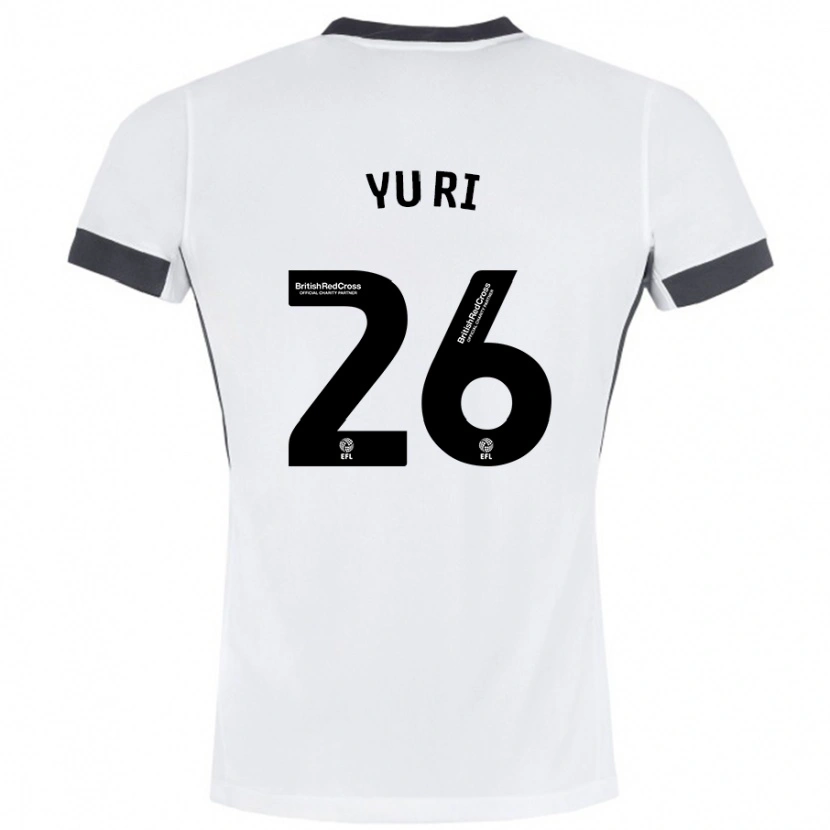 Danxen Kinder Choe Yu-Ri #26 Weiß Schwarz Auswärtstrikot Trikot 2024/25 T-Shirt