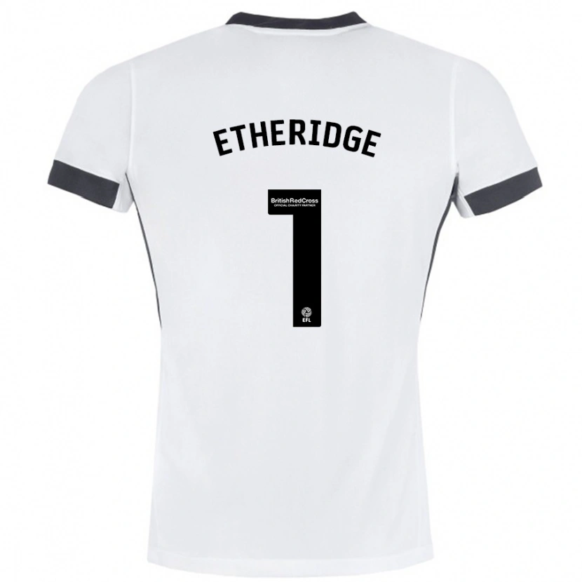 Danxen Kinder Neil Etheridge #1 Weiß Schwarz Auswärtstrikot Trikot 2024/25 T-Shirt