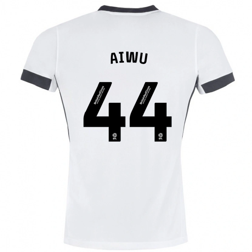 Danxen Kinder Emanuel Aiwu #44 Weiß Schwarz Auswärtstrikot Trikot 2024/25 T-Shirt