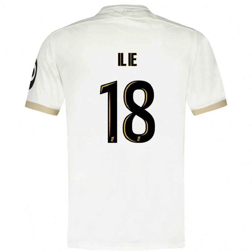 Danxen Kinder Rareș Ilie #18 Weißgold Auswärtstrikot Trikot 2024/25 T-Shirt