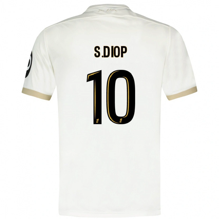 Danxen Kinder Sofiane Diop #10 Weißgold Auswärtstrikot Trikot 2024/25 T-Shirt