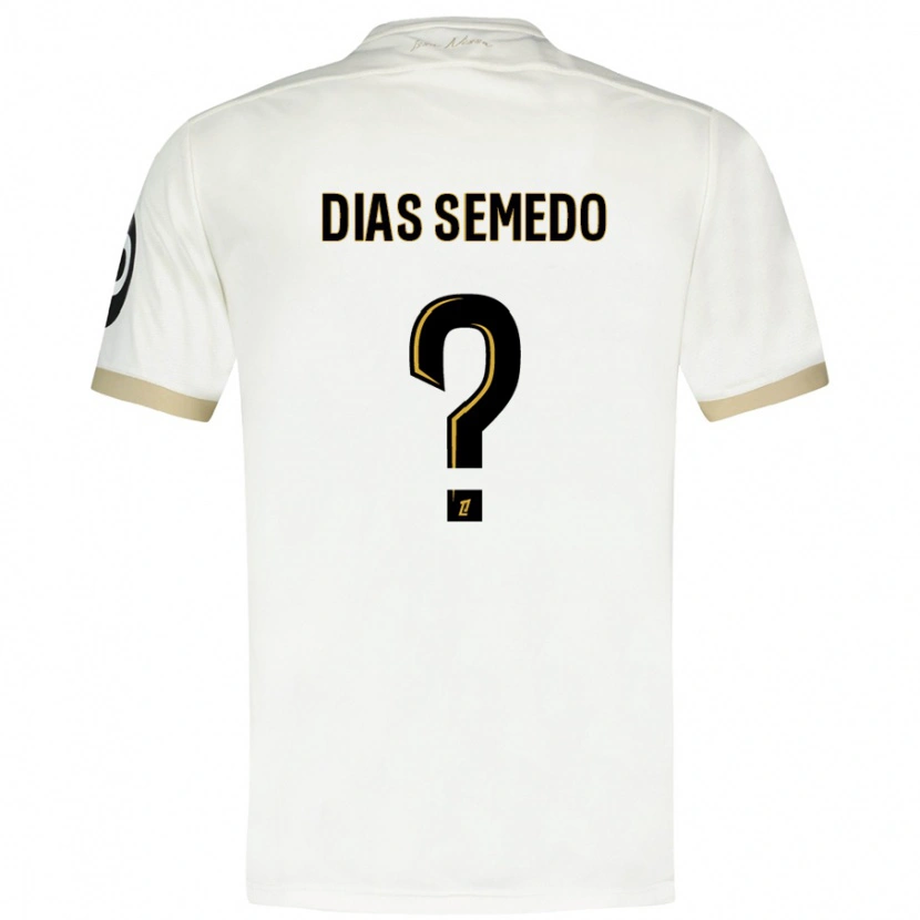Danxen Kinder Samuel Dias Semedo #0 Weißgold Auswärtstrikot Trikot 2024/25 T-Shirt