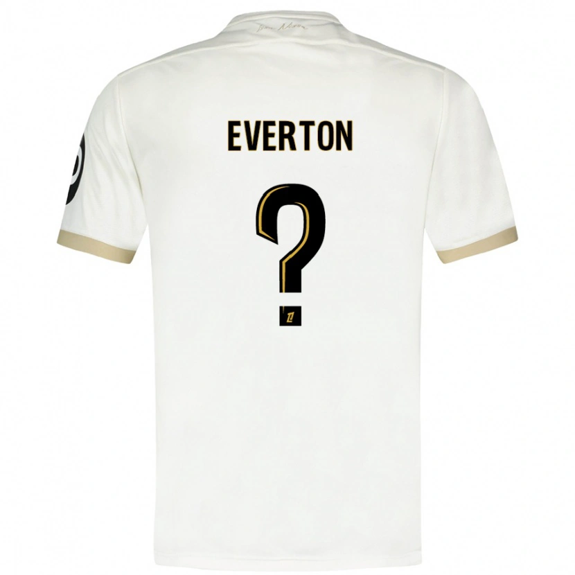 Danxen Kinder Everton #0 Weißgold Auswärtstrikot Trikot 2024/25 T-Shirt
