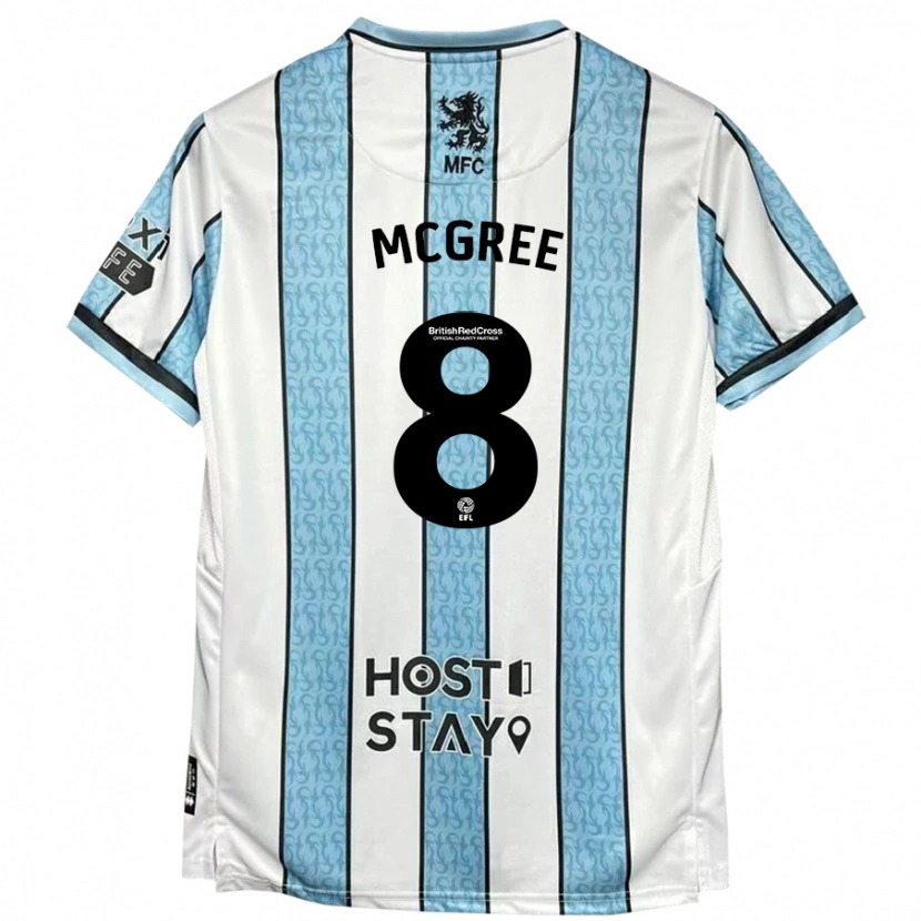 Danxen Kinder Riley Mcgree #8 Weiß Blau Auswärtstrikot Trikot 2024/25 T-Shirt