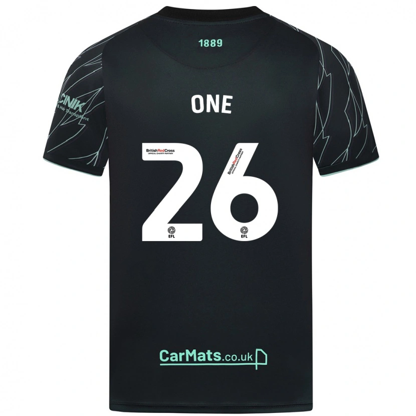 Danxen Kinder Ryan Oné #26 Schwarz Grün Auswärtstrikot Trikot 2024/25 T-Shirt