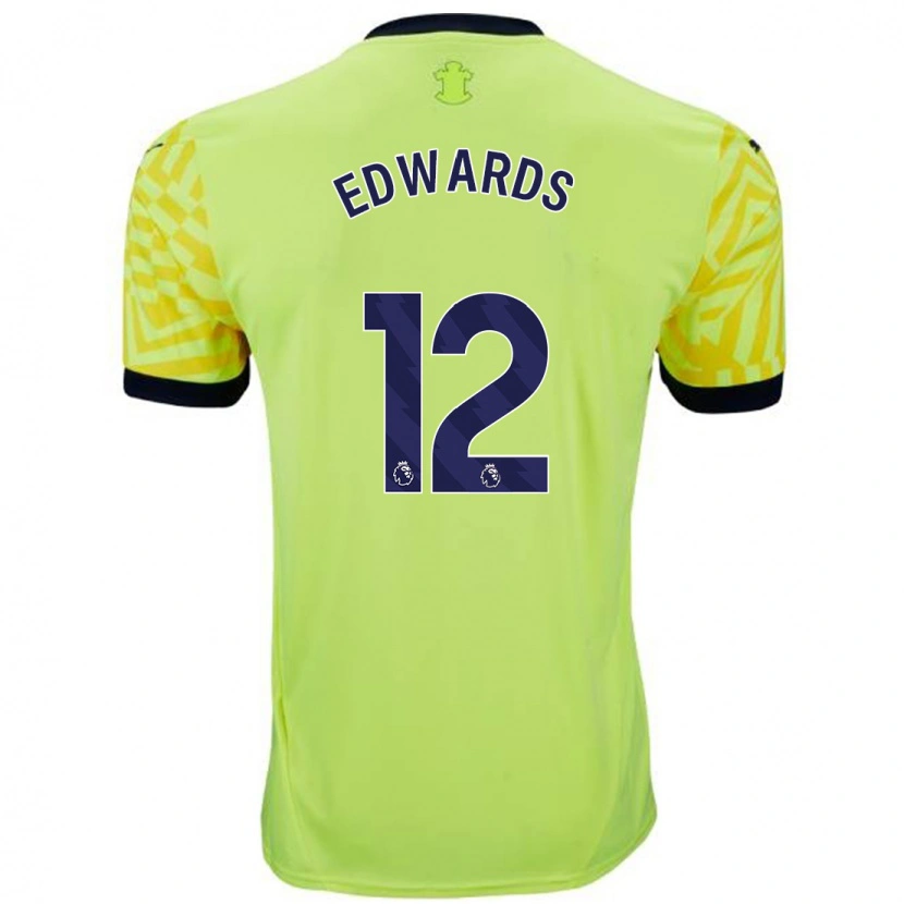Danxen Kinder Ronnie Edwards #12 Gelb Auswärtstrikot Trikot 2024/25 T-Shirt