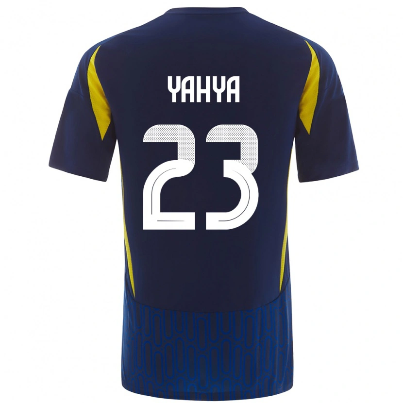 Danxen Kinder Ayman Yahya #23 Blau Gelb Auswärtstrikot Trikot 2024/25 T-Shirt