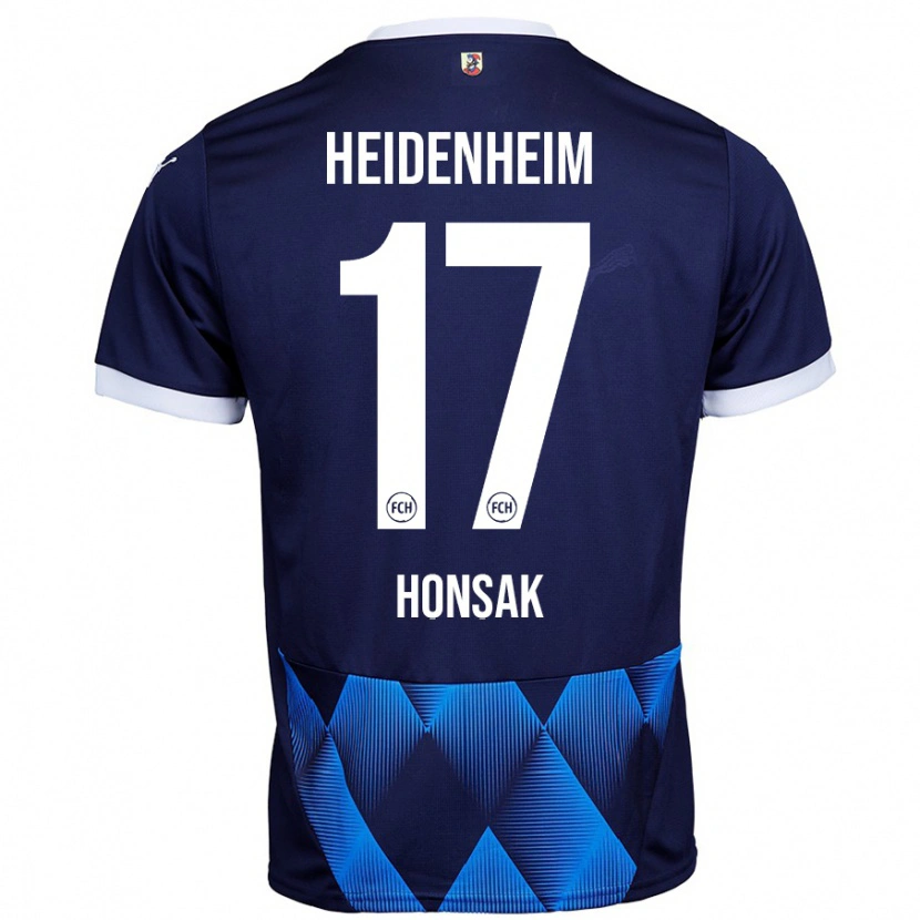 Danxen Kinder Mathias Honsak #17 Dunkel Marineblau Auswärtstrikot Trikot 2024/25 T-Shirt