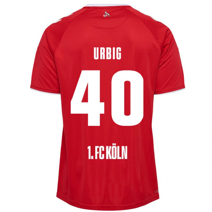 Danxen Kinder Jonas Urbig #40 Rot Weiß Auswärtstrikot Trikot 2024/25 T-Shirt