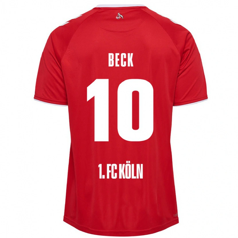 Danxen Kinder Sharon Beck #10 Rot Weiß Auswärtstrikot Trikot 2024/25 T-Shirt