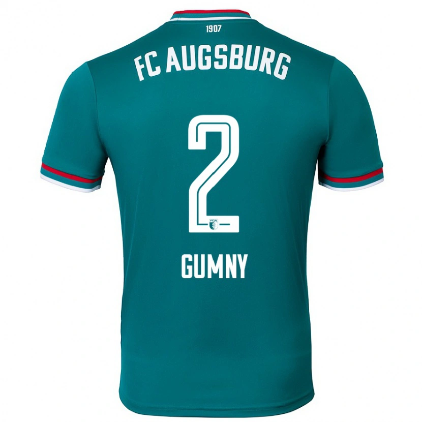Danxen Kinder Robert Gumny #2 Dunkelgrün Auswärtstrikot Trikot 2024/25 T-Shirt
