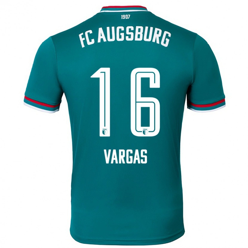 Danxen Kinder Rubén Vargas #16 Dunkelgrün Auswärtstrikot Trikot 2024/25 T-Shirt
