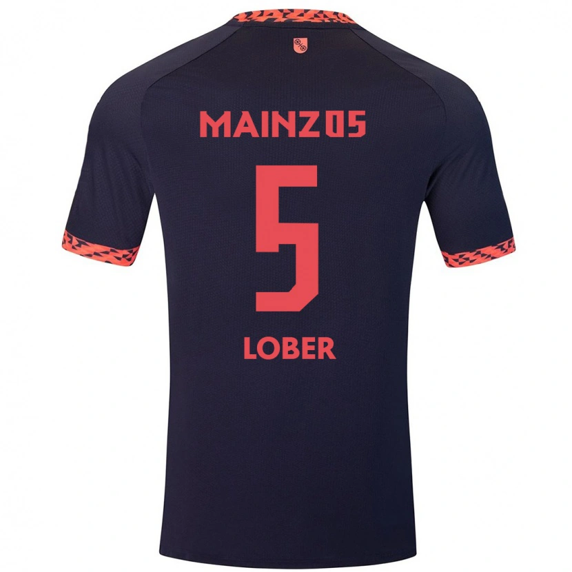 Danxen Kinder Jana Löber #5 Blau Korallenrot Auswärtstrikot Trikot 2024/25 T-Shirt