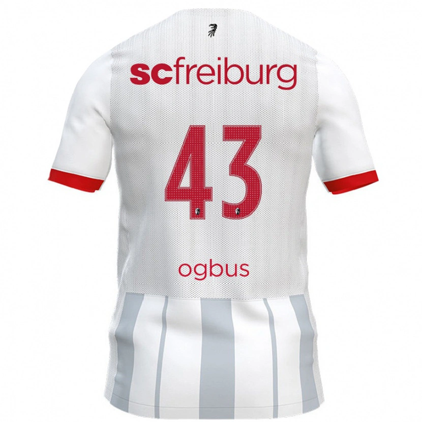 Danxen Kinder Bruno Ogbus #43 Weiß Grau Auswärtstrikot Trikot 2024/25 T-Shirt