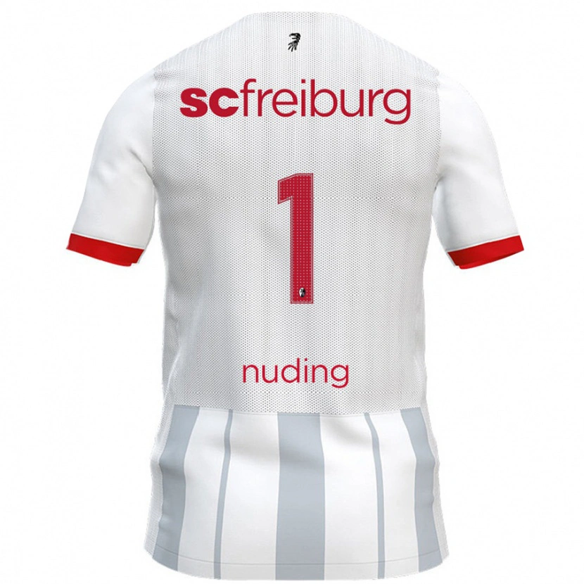 Danxen Kinder Lena Nuding #1 Weiß Grau Auswärtstrikot Trikot 2024/25 T-Shirt