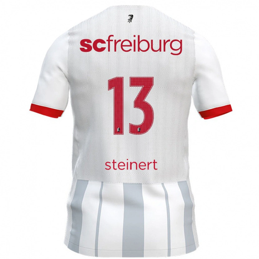 Danxen Kinder Judith Steinert #13 Weiß Grau Auswärtstrikot Trikot 2024/25 T-Shirt