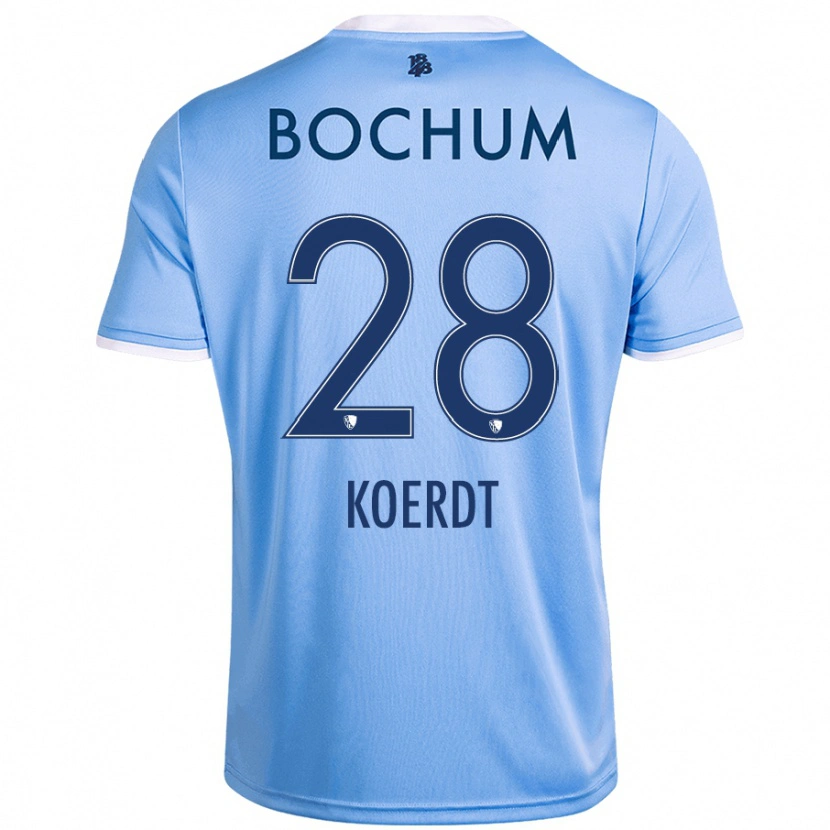 Danxen Kinder Lennart Koerdt #28 Himmelblau Auswärtstrikot Trikot 2024/25 T-Shirt